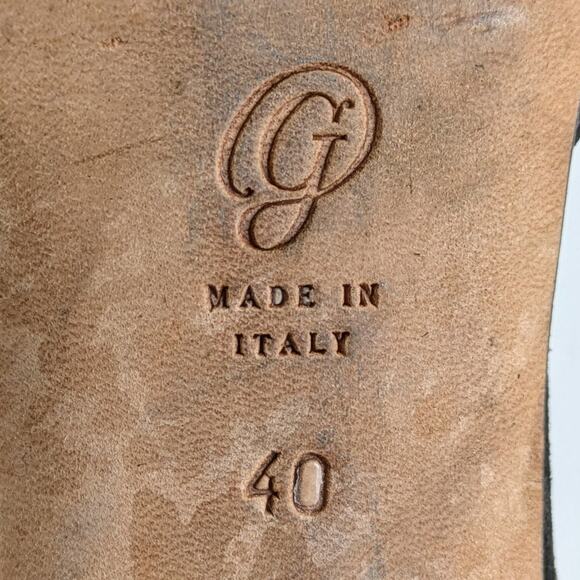 M. Gemi Shoes Womens 40 Black Suede Fringe Pointy Toe Ankle Strap Low Heel - Picture 3 of 14